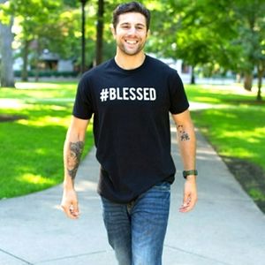 ⭐🛍 2xl unisex Blessed shirt - black  for both men and women